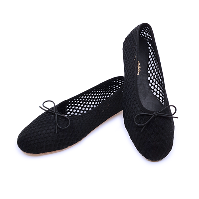 Lora - Siyah File Barefoot Babet Ayakkabı