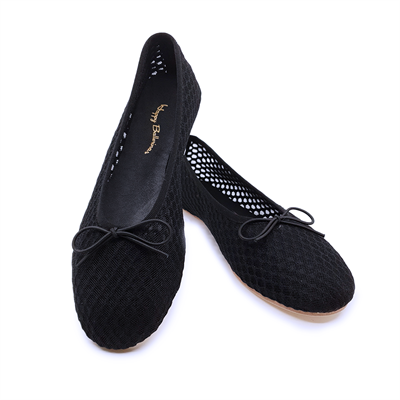 Lora - Siyah File Barefoot Babet Ayakkabı