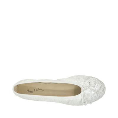 Sophia - Beyaz Payet İşlemeli Barefoot Babet