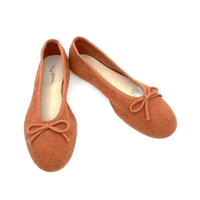Athena - Tarçın Rengi Koton Kumaş Barefoot Babet Ayakkabı