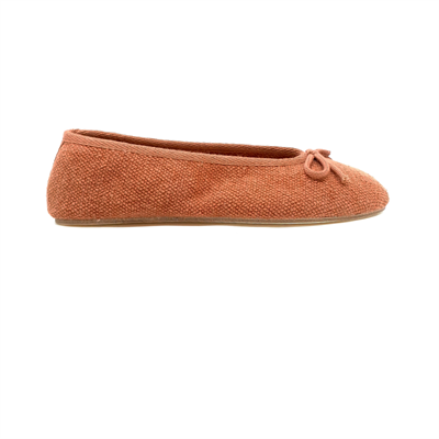 Athena - Tarçın Rengi Koton Kumaş Barefoot Babet Ayakkabı