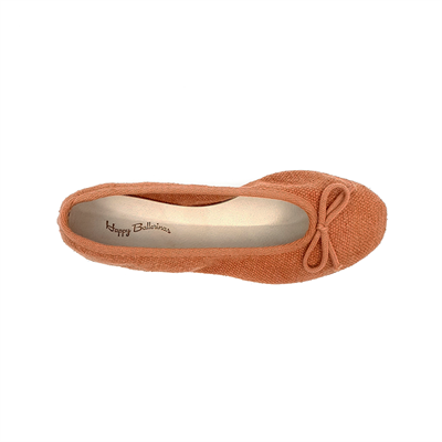 Athena - Tarçın Rengi Koton Kumaş Barefoot Babet Ayakkabı