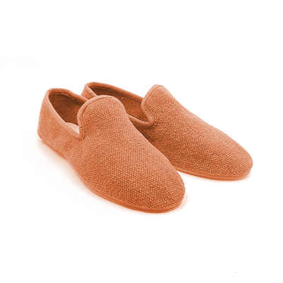 Barbara - Tarçın Rengi  Koton Kumaş Barefoot Loafer Ayakkabı
