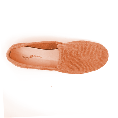 Barbara - Tarçın Rengi  Koton Kumaş Barefoot Loafer Ayakkabı