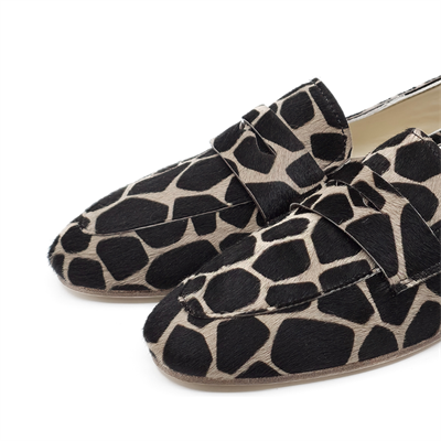 Zana - Tay Derisi Zürafaa Baskılı Barefoot Loafer Ayakkabı