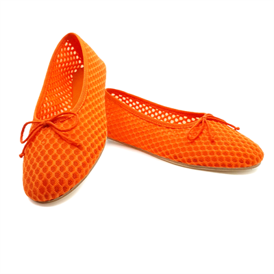Lora - Turuncu File Barefoot Babet Ayakkabı