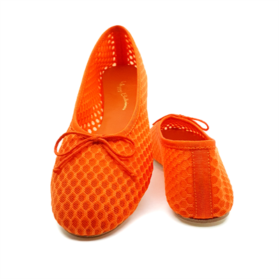 Lora - Turuncu File Barefoot Babet Ayakkabı
