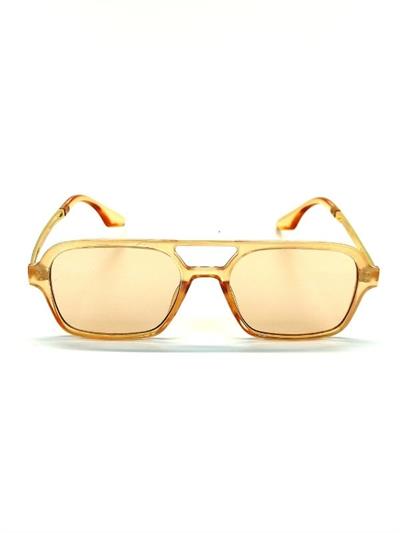 Laçin Uv 400 Seffaf Kahve Cam Seffaf Kahve Çerçeve Seffaf Kahve Sap Ünisex Güneş Gözlüğü Goz-10892