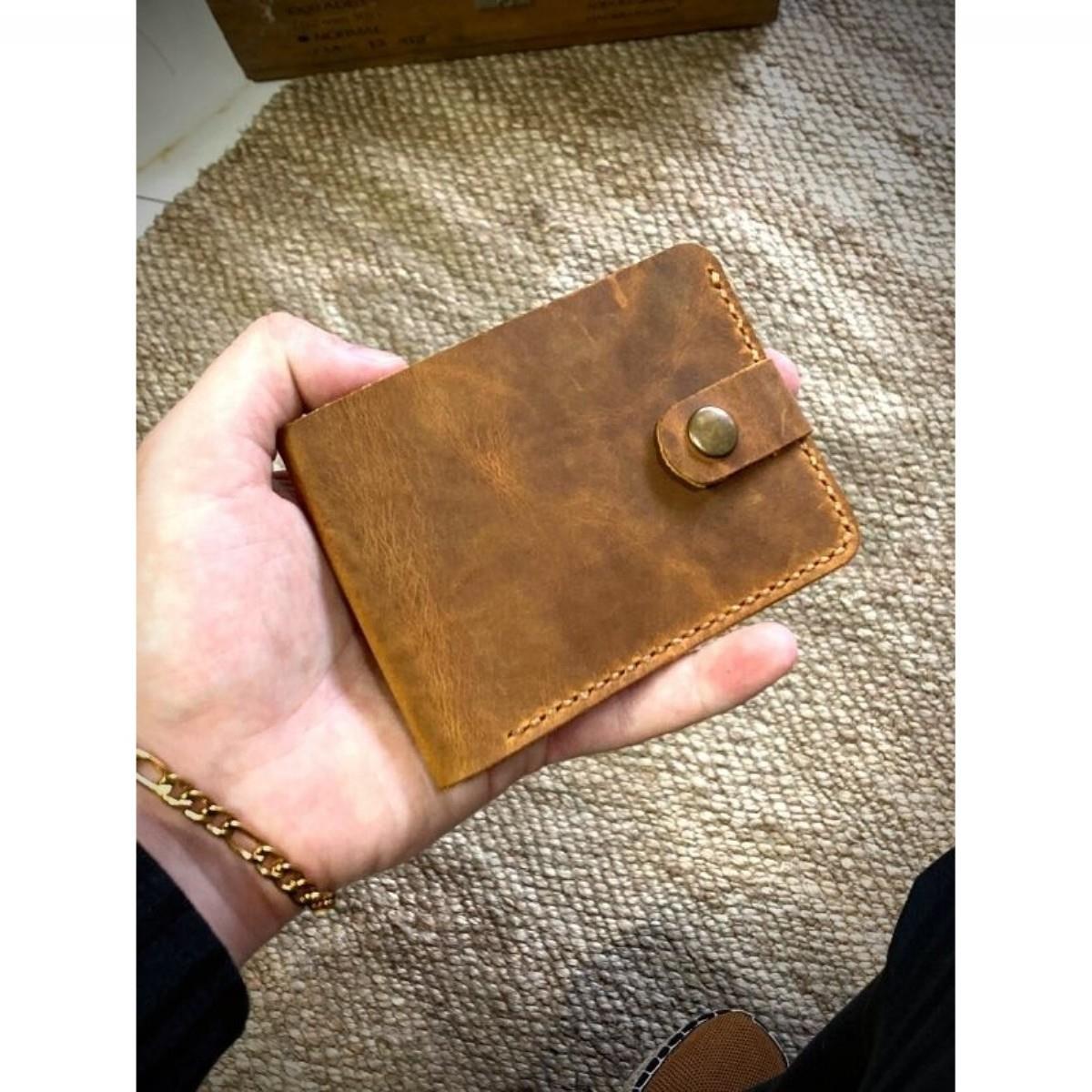  Antik Model El Yapımı Hakiki Deri Taba Ünisex Cüzdan