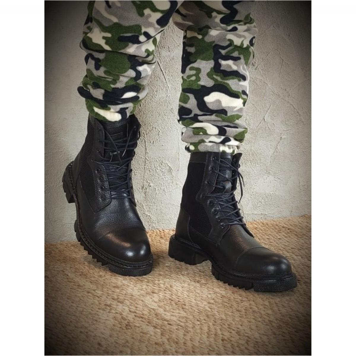  Kunter Model Hakiki Deri Siyah Postal Bot