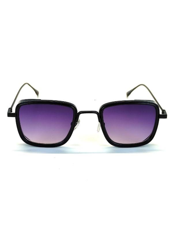 Kazan Uv 400 Mor Cam Siyah Çerçeve Siyah Sap Ünisex Güneş Gözlüğü Goz-10894