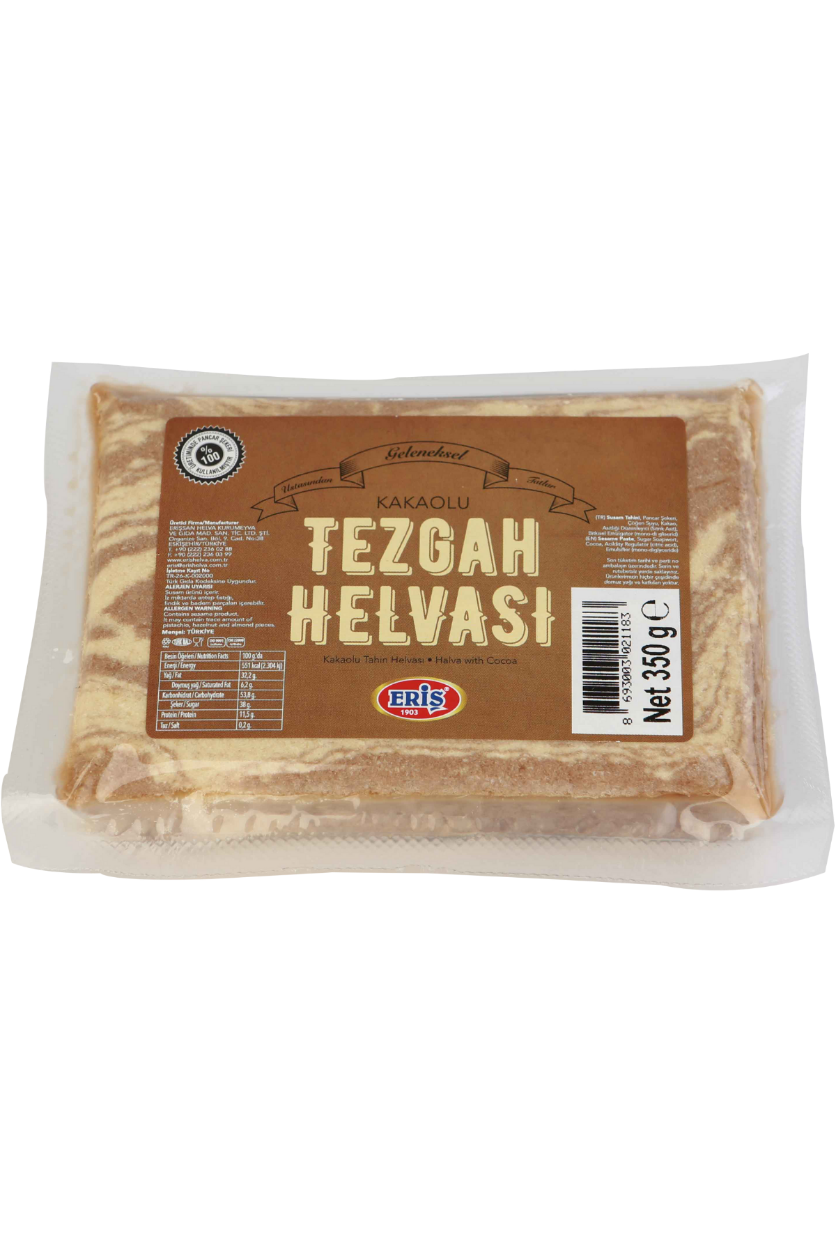 ERIS TEZGAH HELVASI 350gr KAKAOLU
