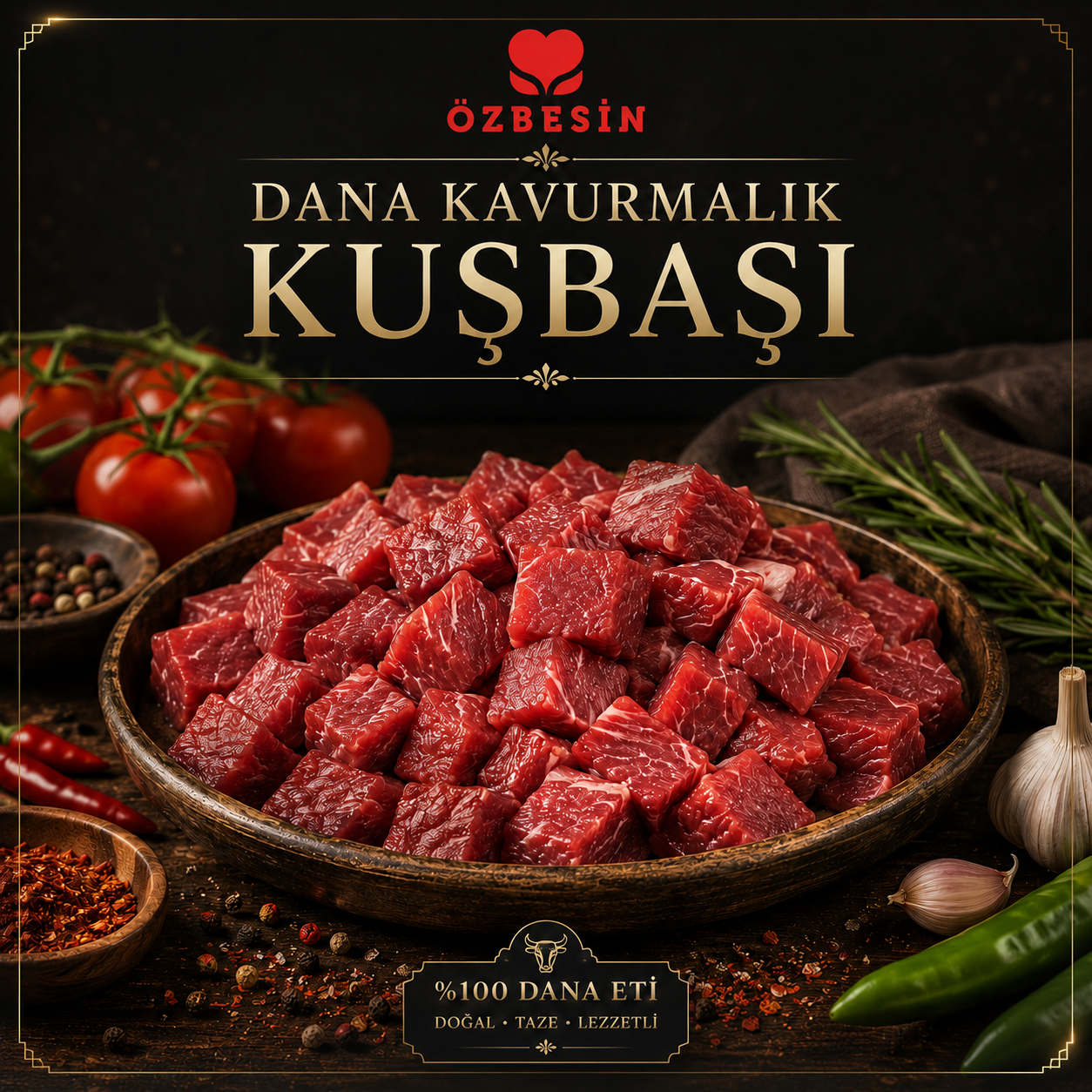 ÖZBESIN DANA KAVURMALIK KUSBASI  *kg