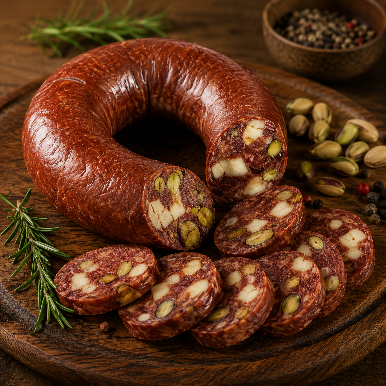 ÖZBESIN GOLD SUCUK ANTEP FISTIKLI HELLIM PEYNIRLI   *kg