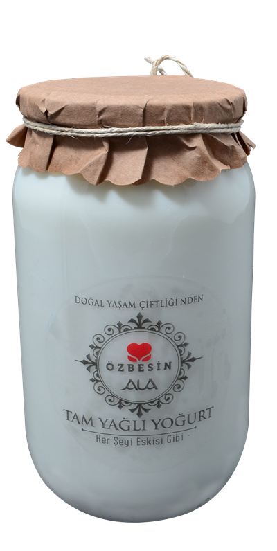ÖZBESIN TAM YAGLI YOGURT 1000gr CAM KAVANOZ