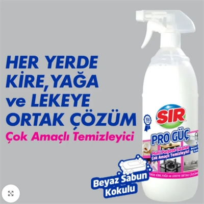 SIR PRO GÜÇ TEM.SPREY 1000ml BEYAZ SABUN