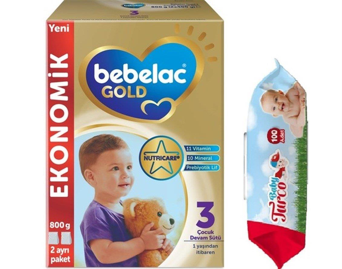 BEBELAC GOLD 3 800g ISLAK MENDIL HEDIYELI