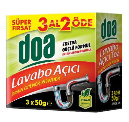 DOA LAVABO AÇICI TOZ 3 AL 2 ÖDE 150G