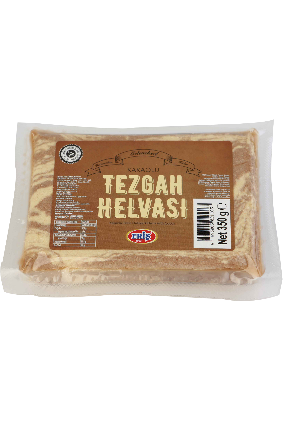 ERIS TEZGAH HELVASI 350gr KAKAOLU