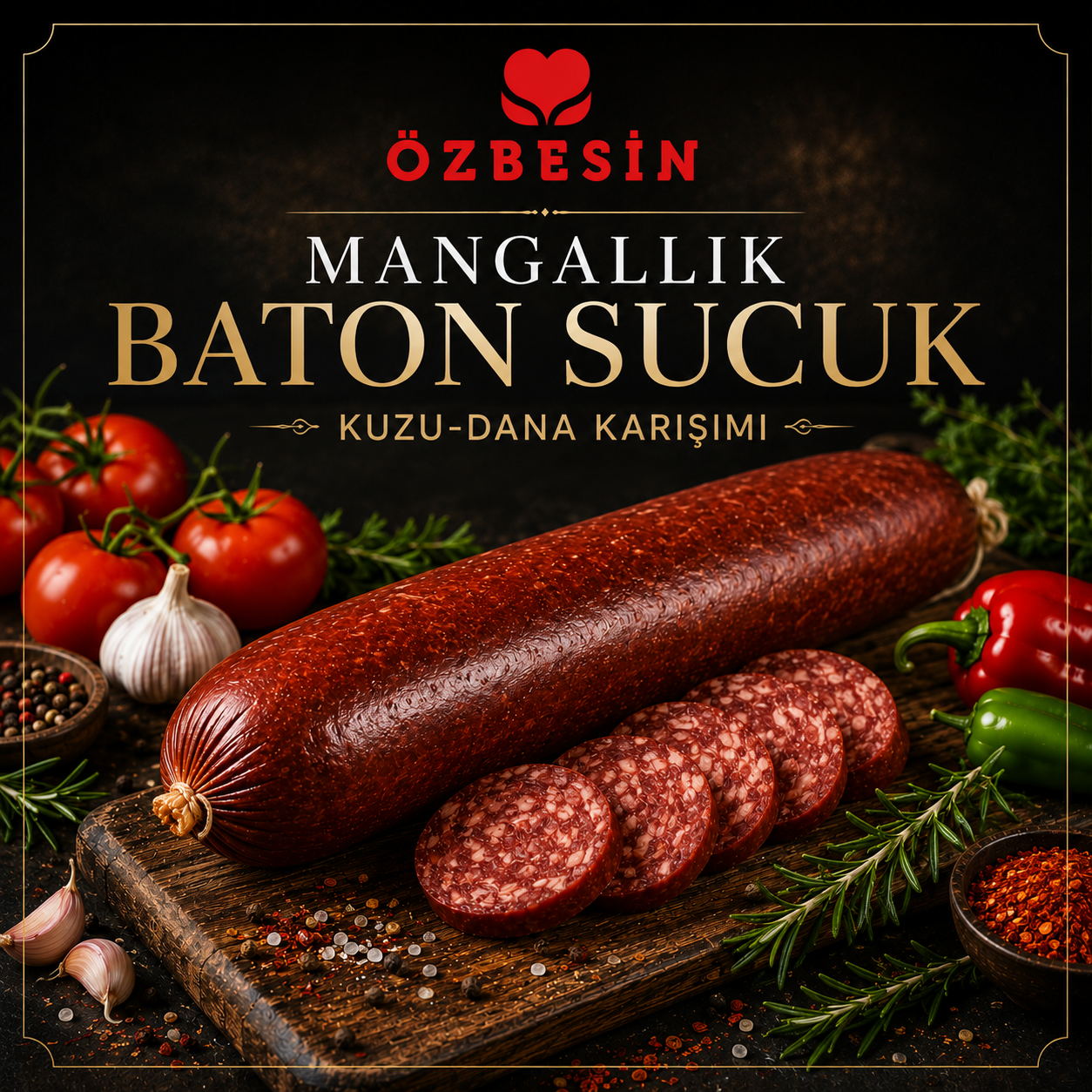 ÖZBESIN MANGALLIK BATON SUCUK KUZU-DANA KARISIMI  *kg