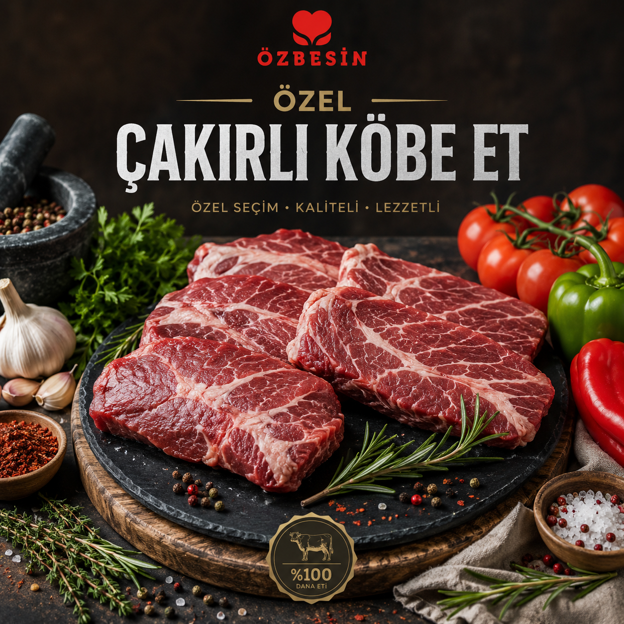 ÖZBESIN ÖZEL ÇAKIRLI KÖBE ET   *kg
