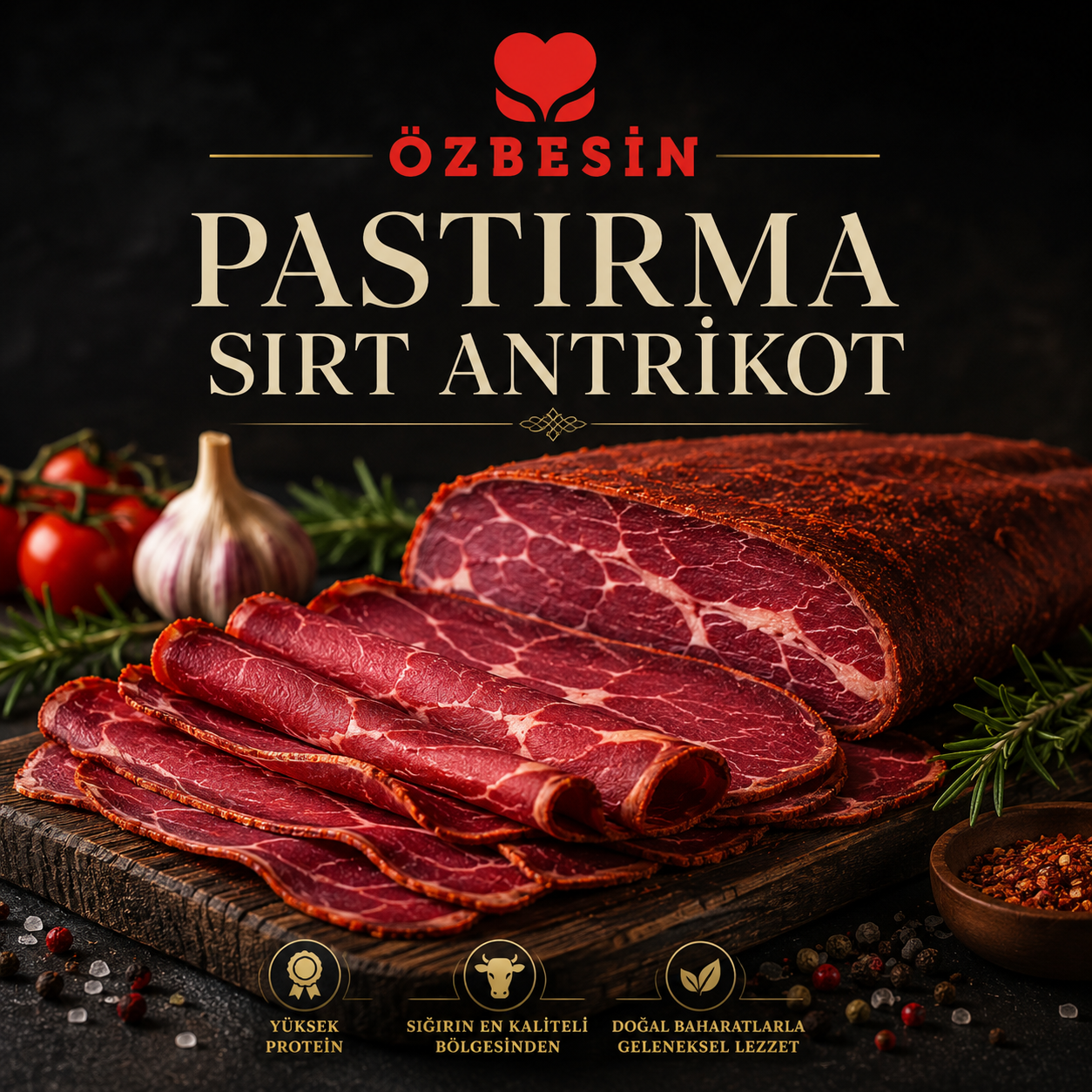 ÖZBESIN PASTIRMA SIRT ANTRIKOT    *kg