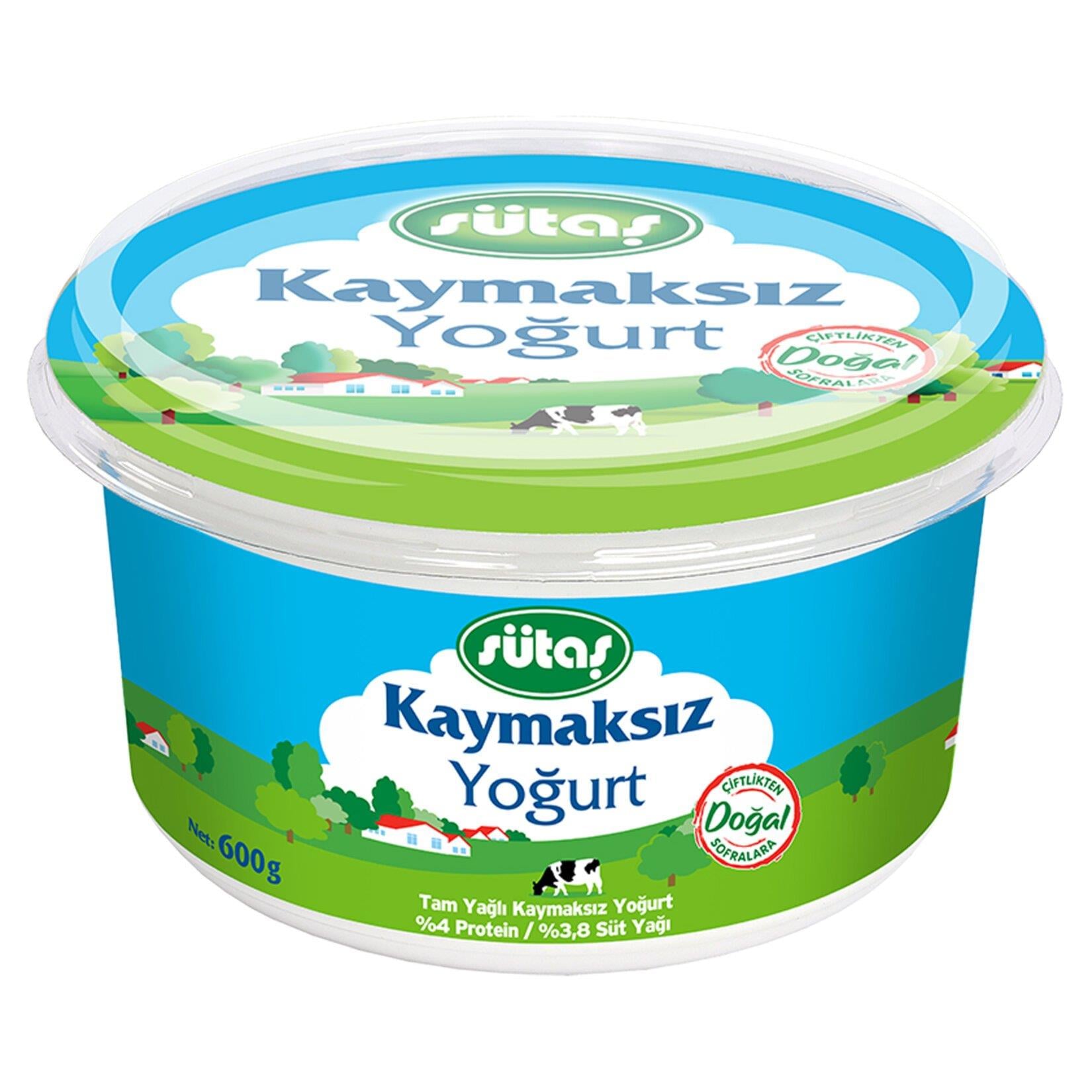 SÜTAS YOGURT 600g KAYMAKSIZ
