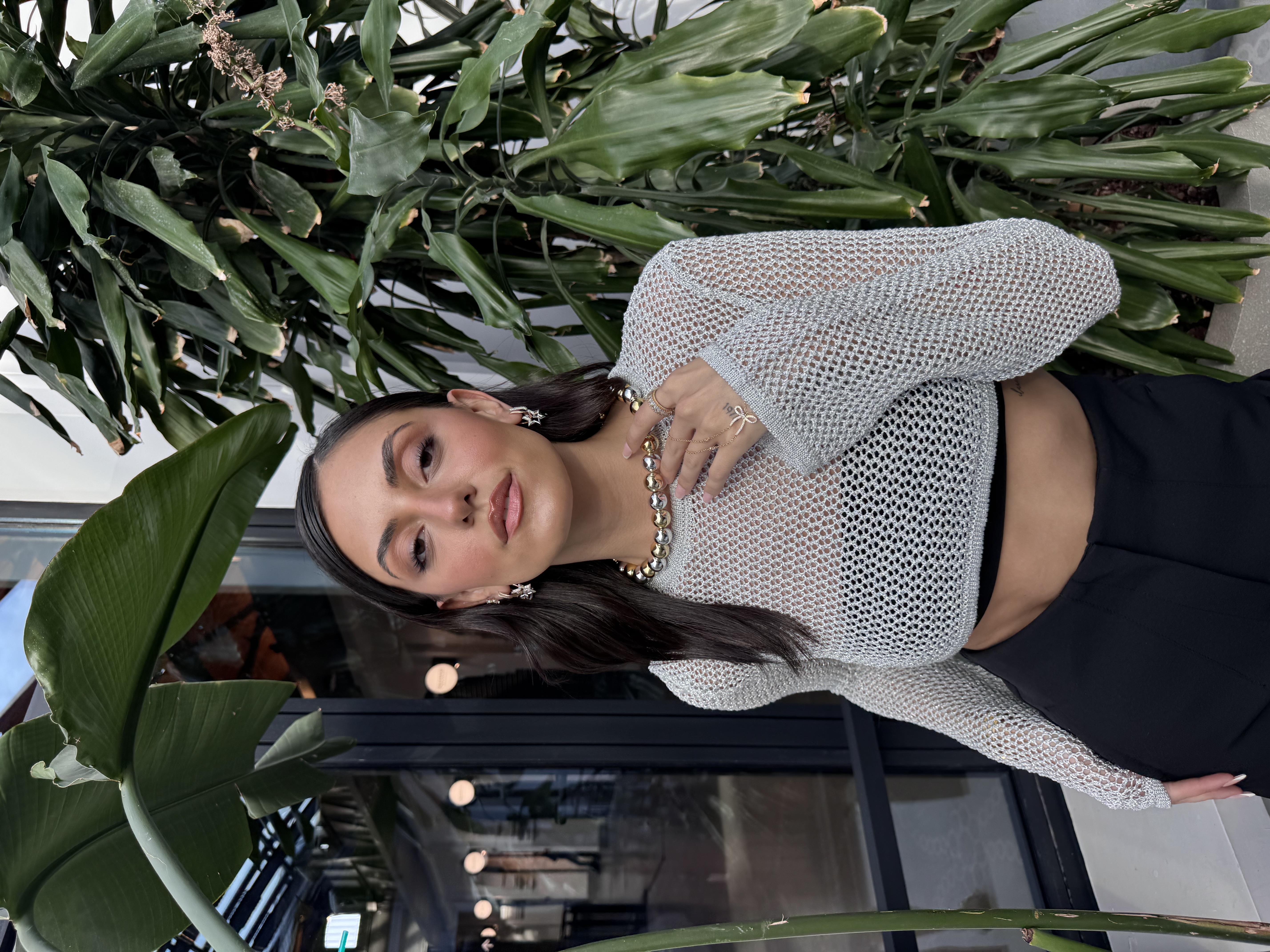 AJUR DESEN CROP BLUZ