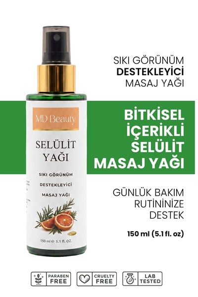 MD Beauty Selülit Karşıtı Sıkılaştırıcı Masaj YağıVÜCUT BAKIM ÜRÜNLERİMD Beauty
