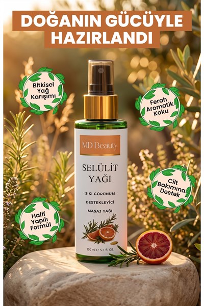 MD Beauty Selülit Karşıtı Sıkılaştırıcı Masaj Yağı