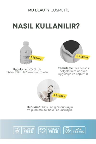 MD Beauty Ph Dengeli,Koku,Mantar,Kaşıntı Önleyici,Akıntı Giderici Genital Bölge Yıkama İntim Jeli