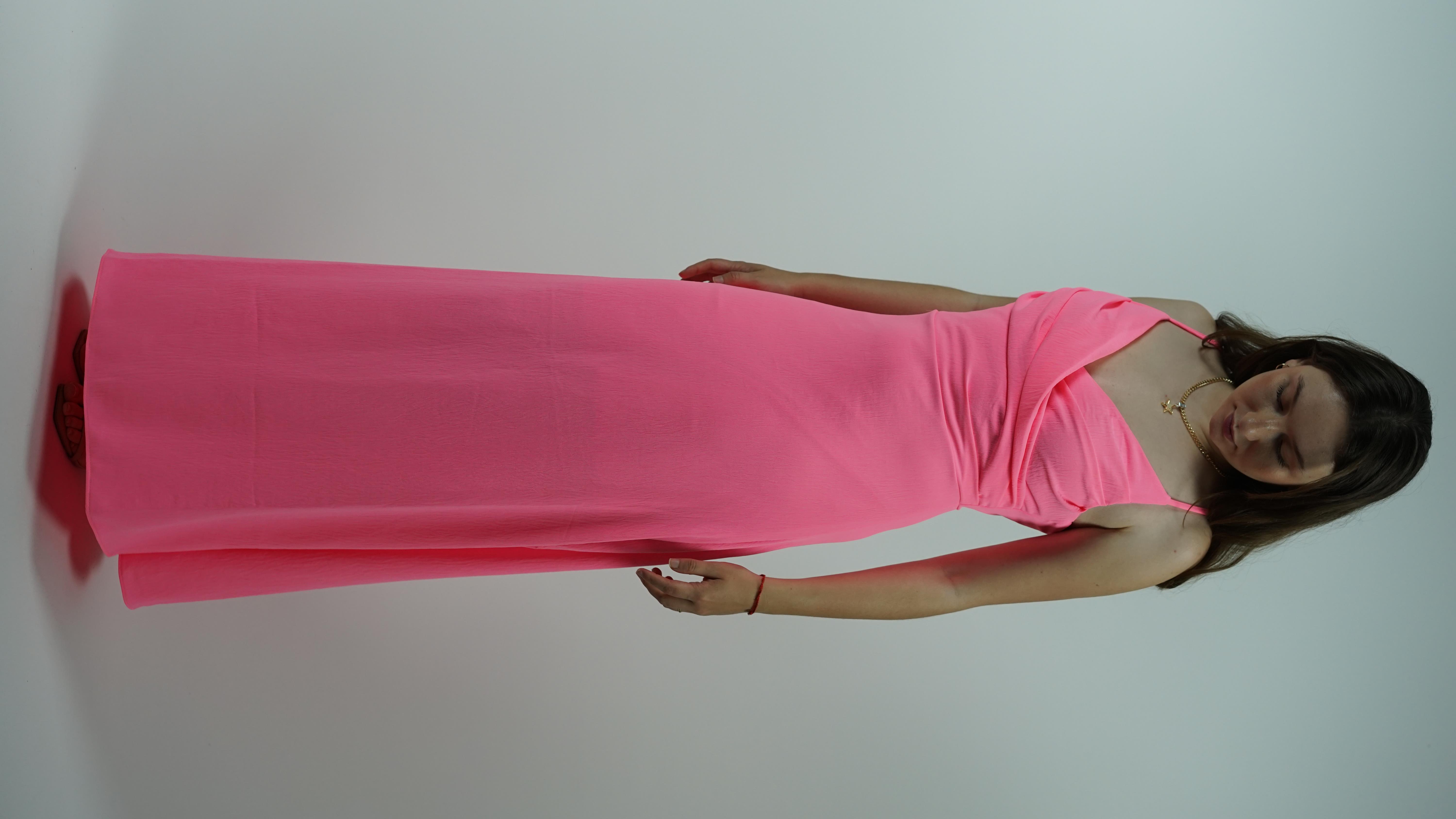 Aerobin keten pembe elbise