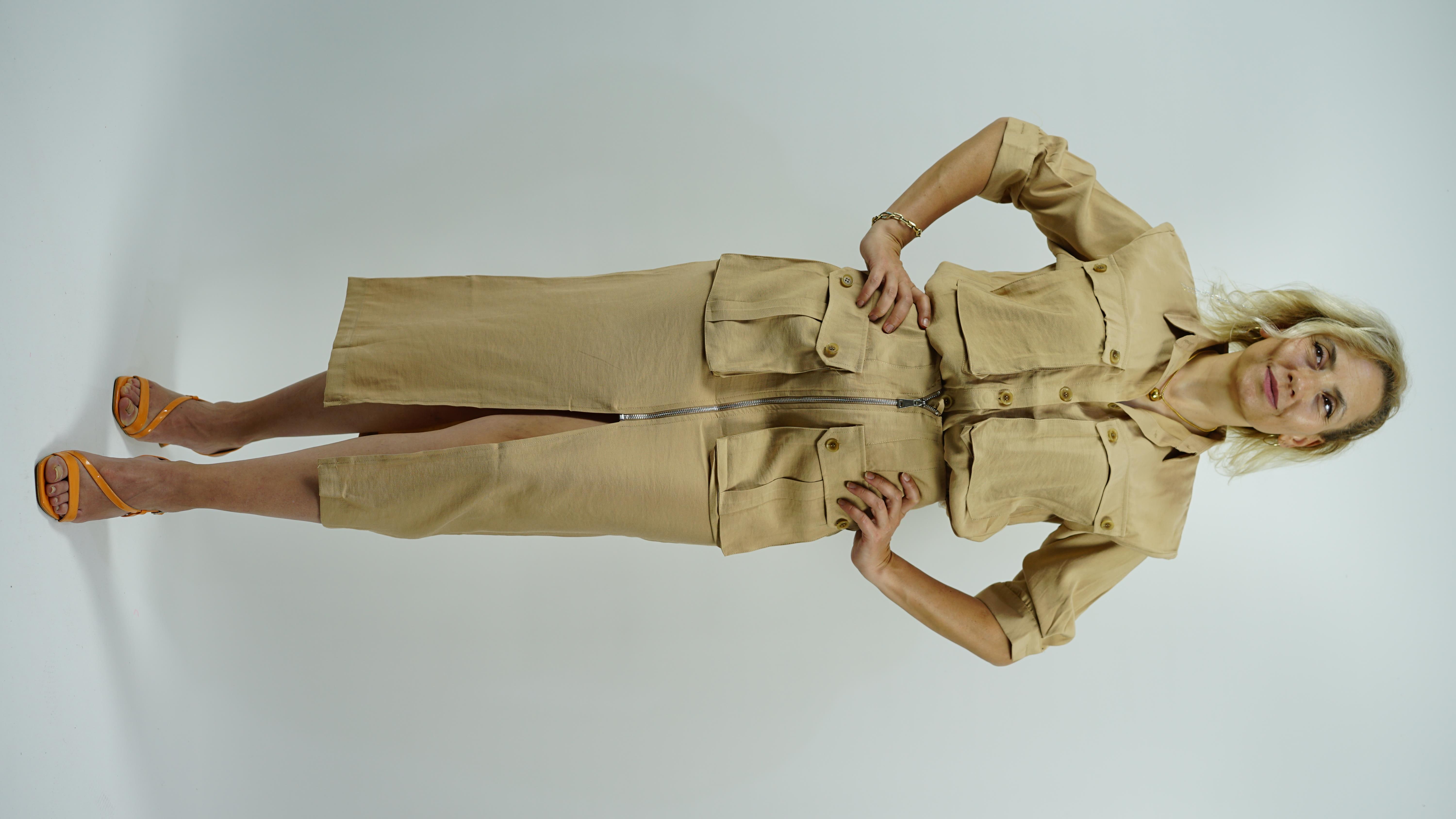 Etek üst takım camel 