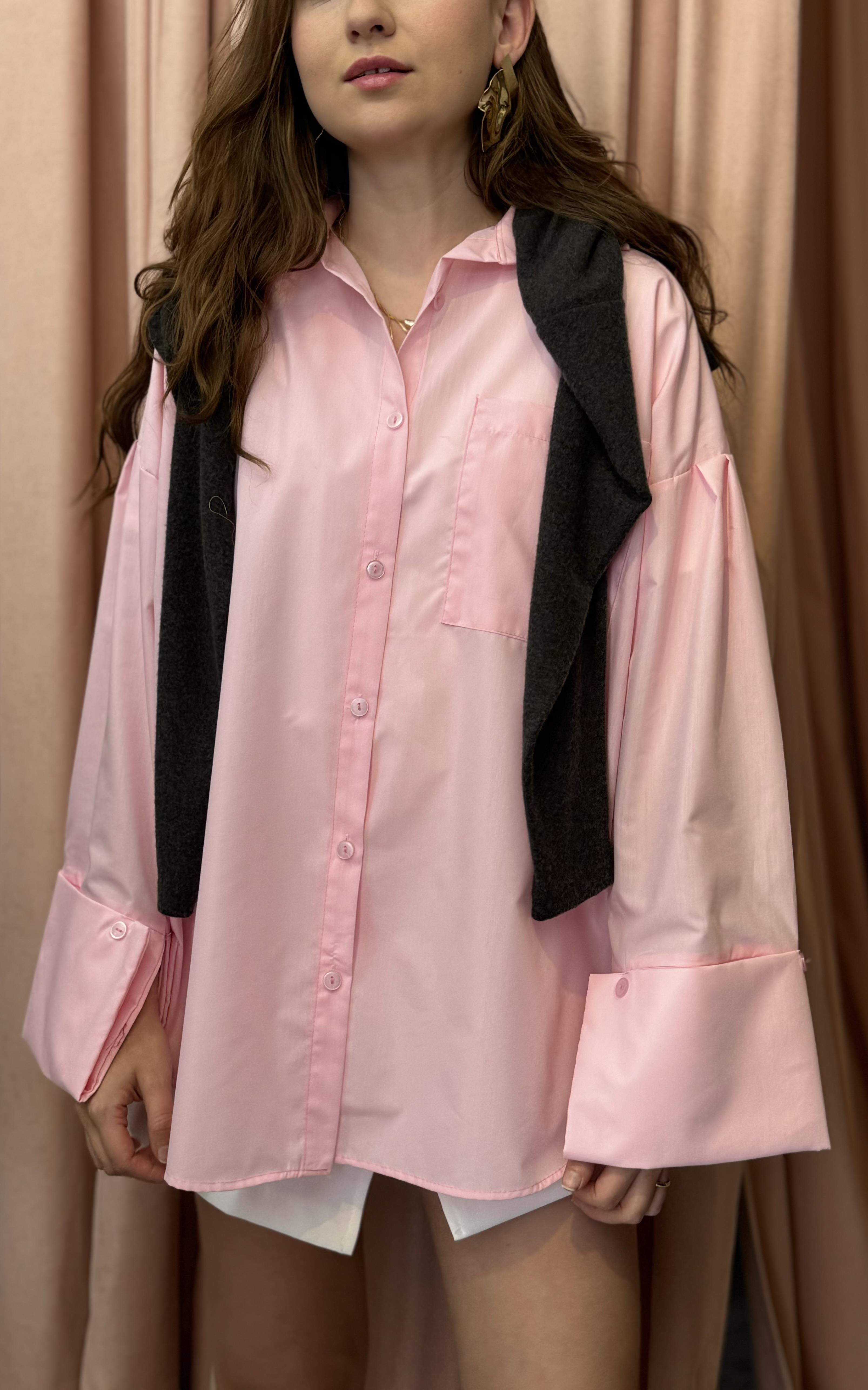 kalın birit kol detay gömlek