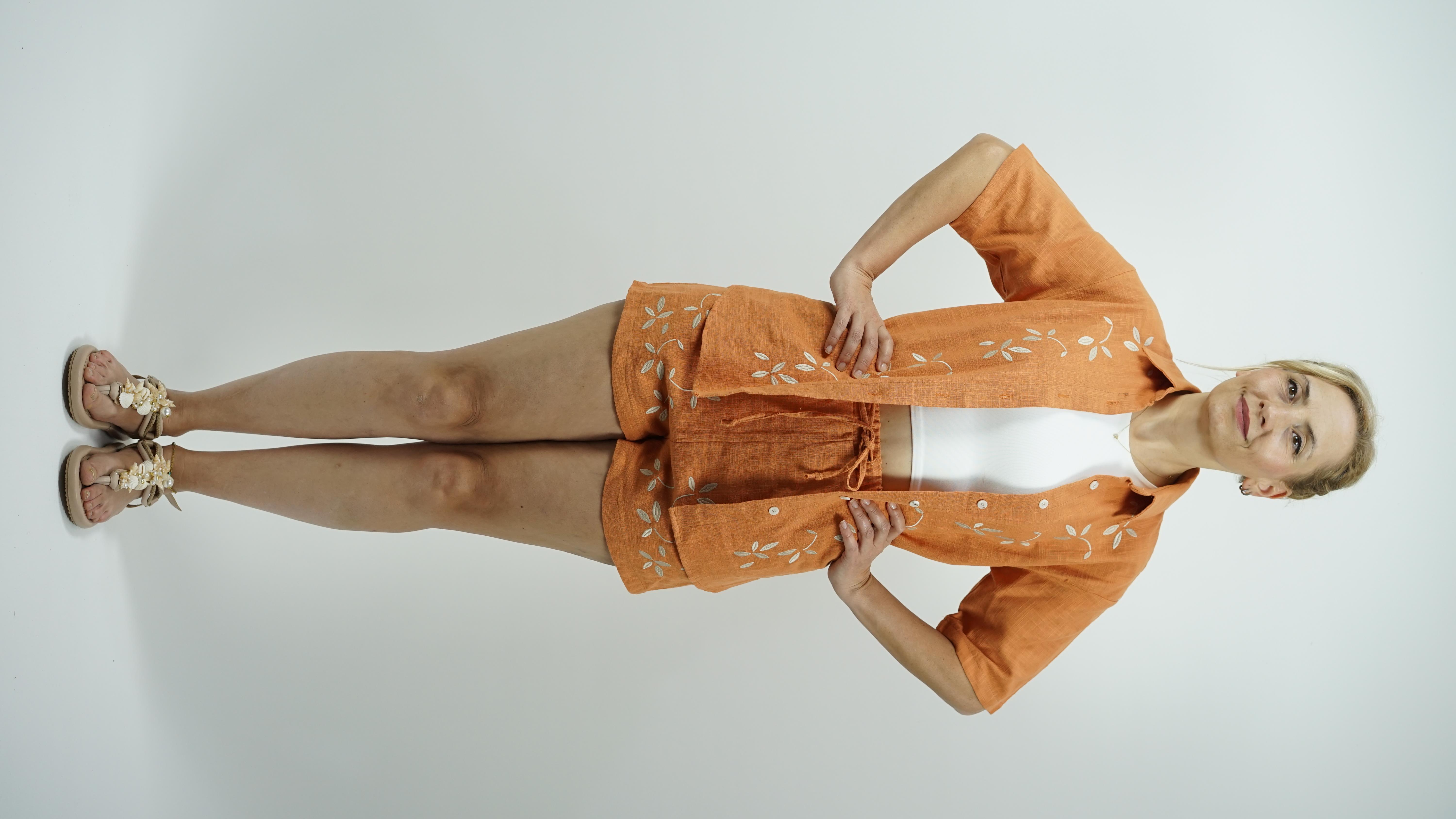 Nakışlı Şortlu Takım