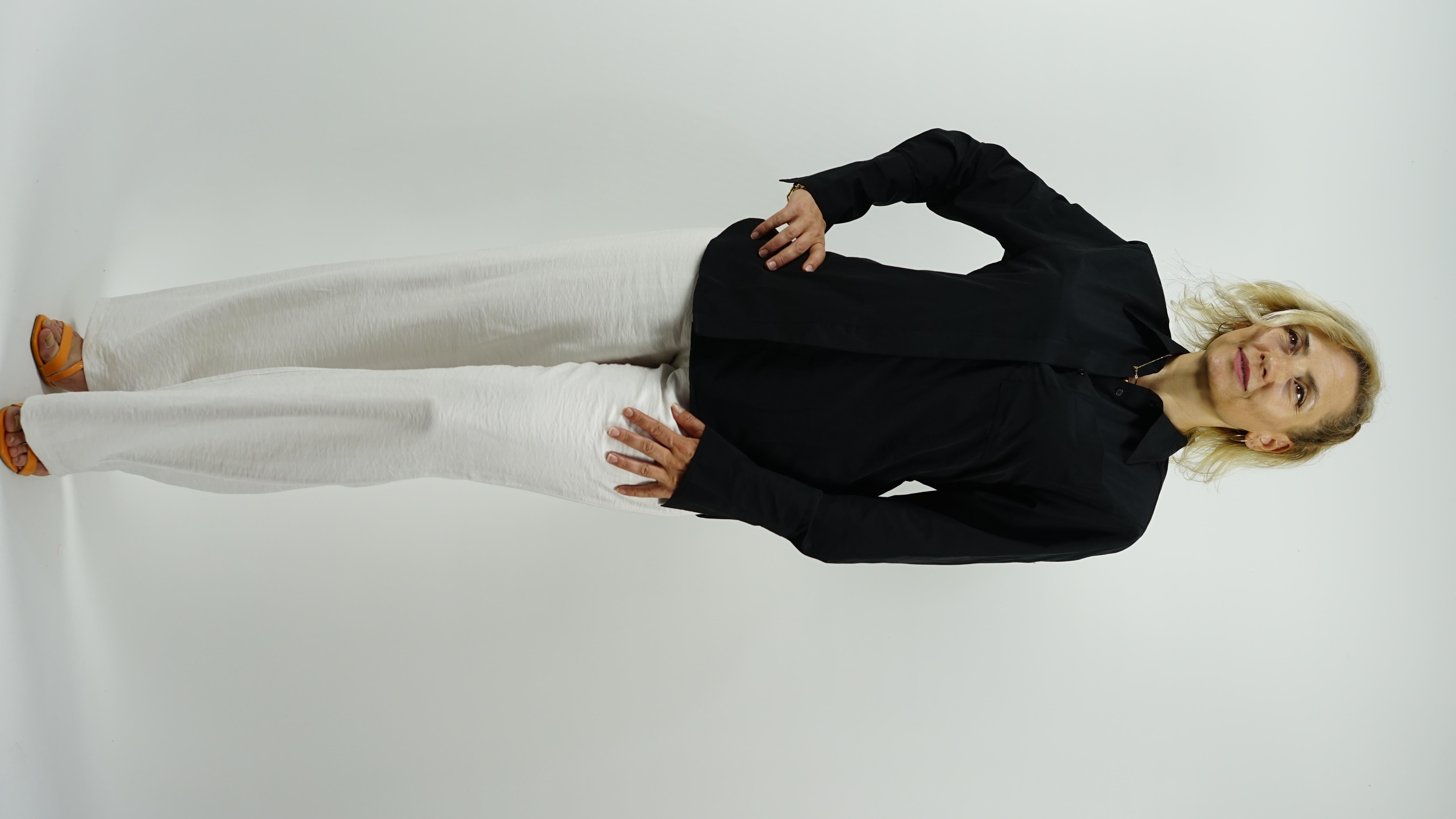 Poplin siyah gömlek