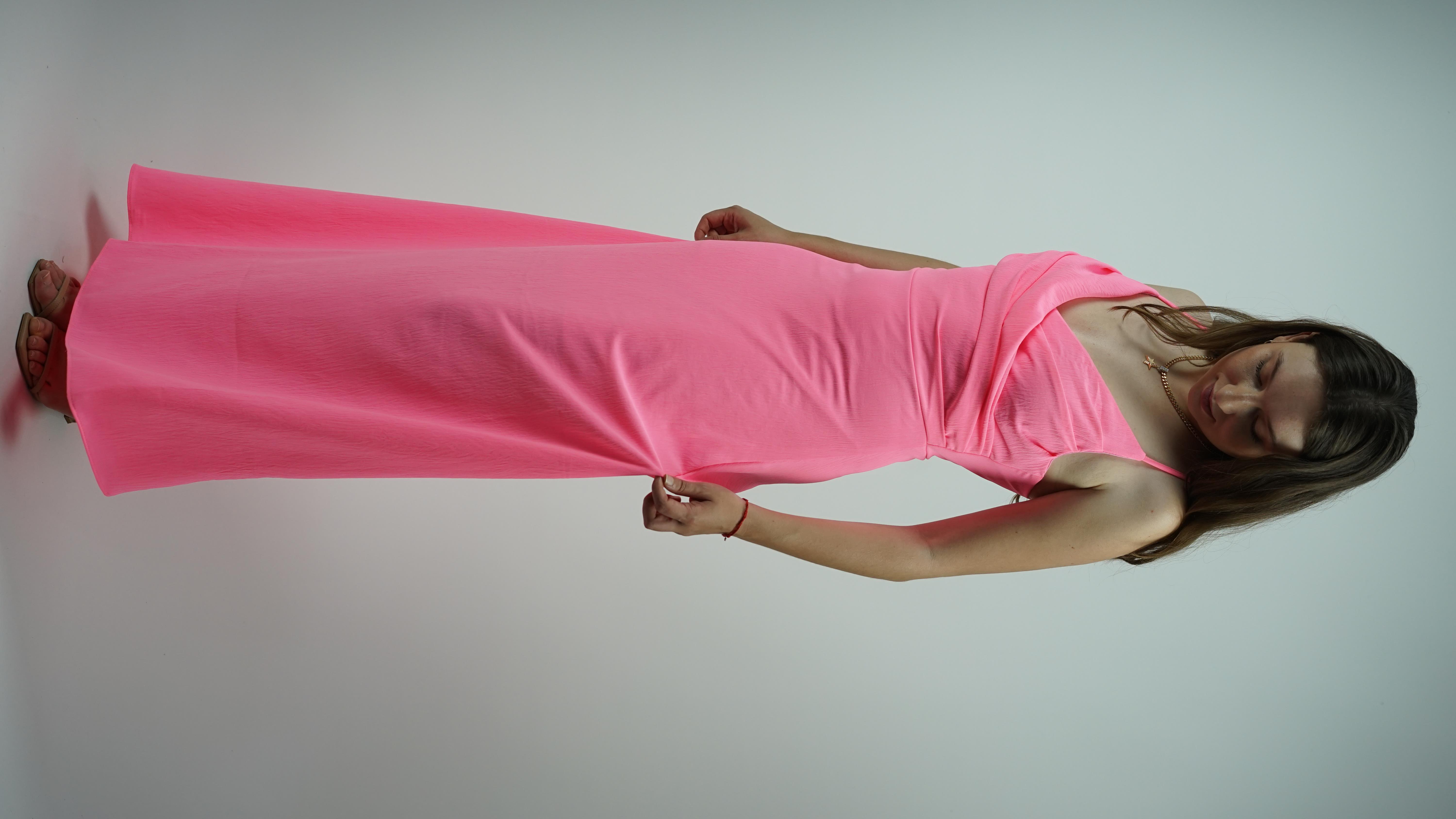 Aerobin keten pembe elbise