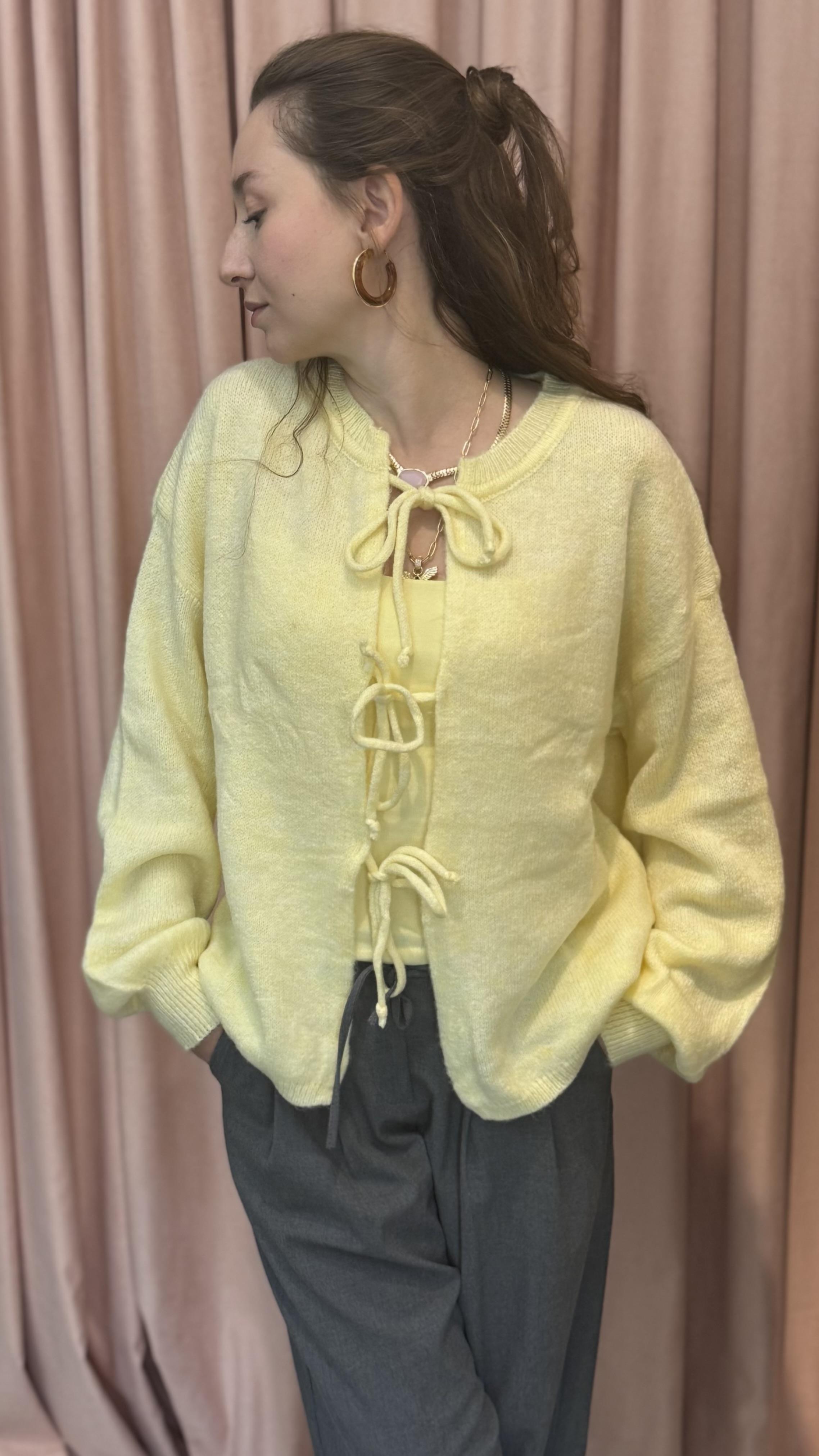 bağlamalı triko hırka