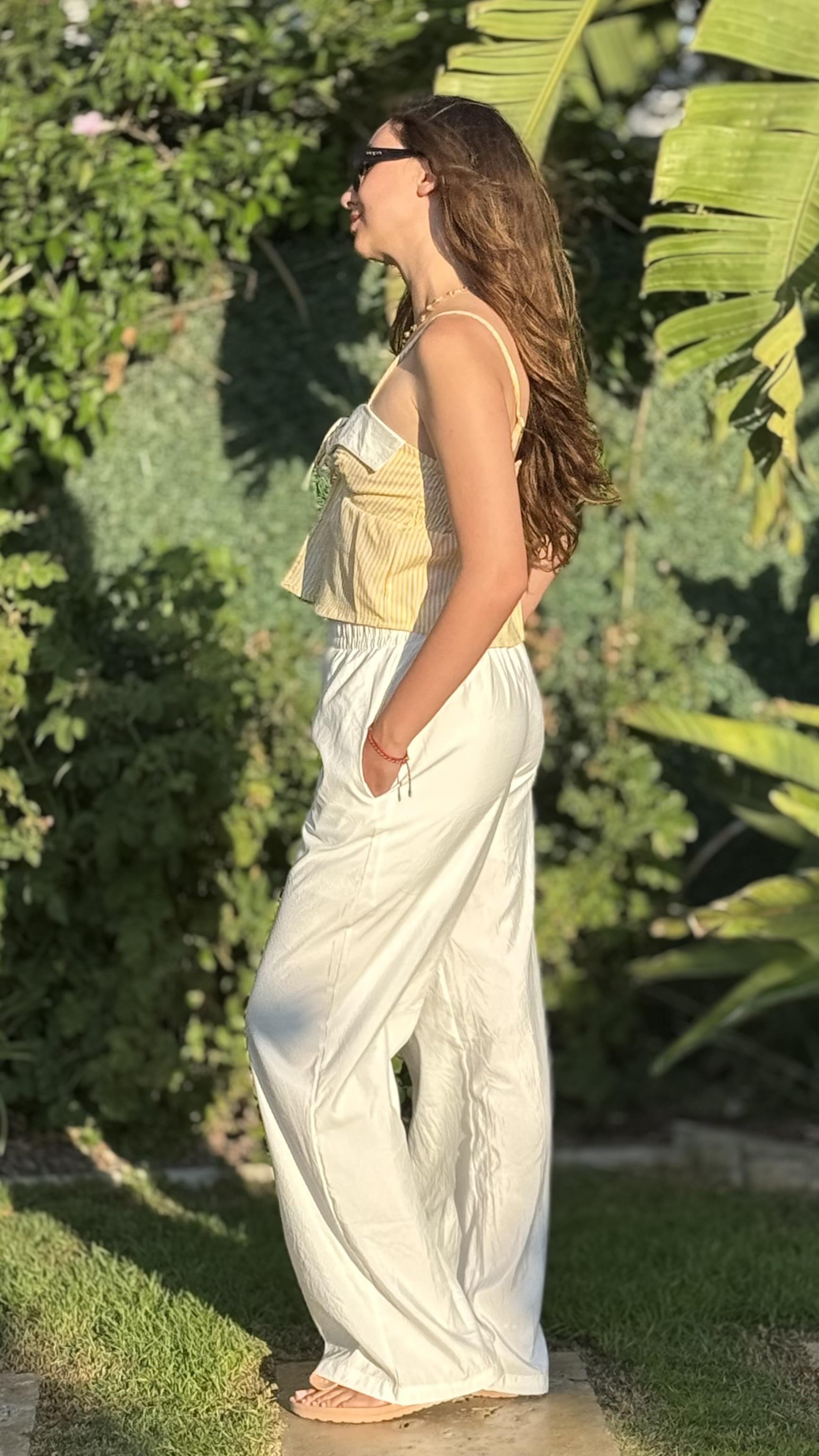 Beli lastikli cepli pantolon 