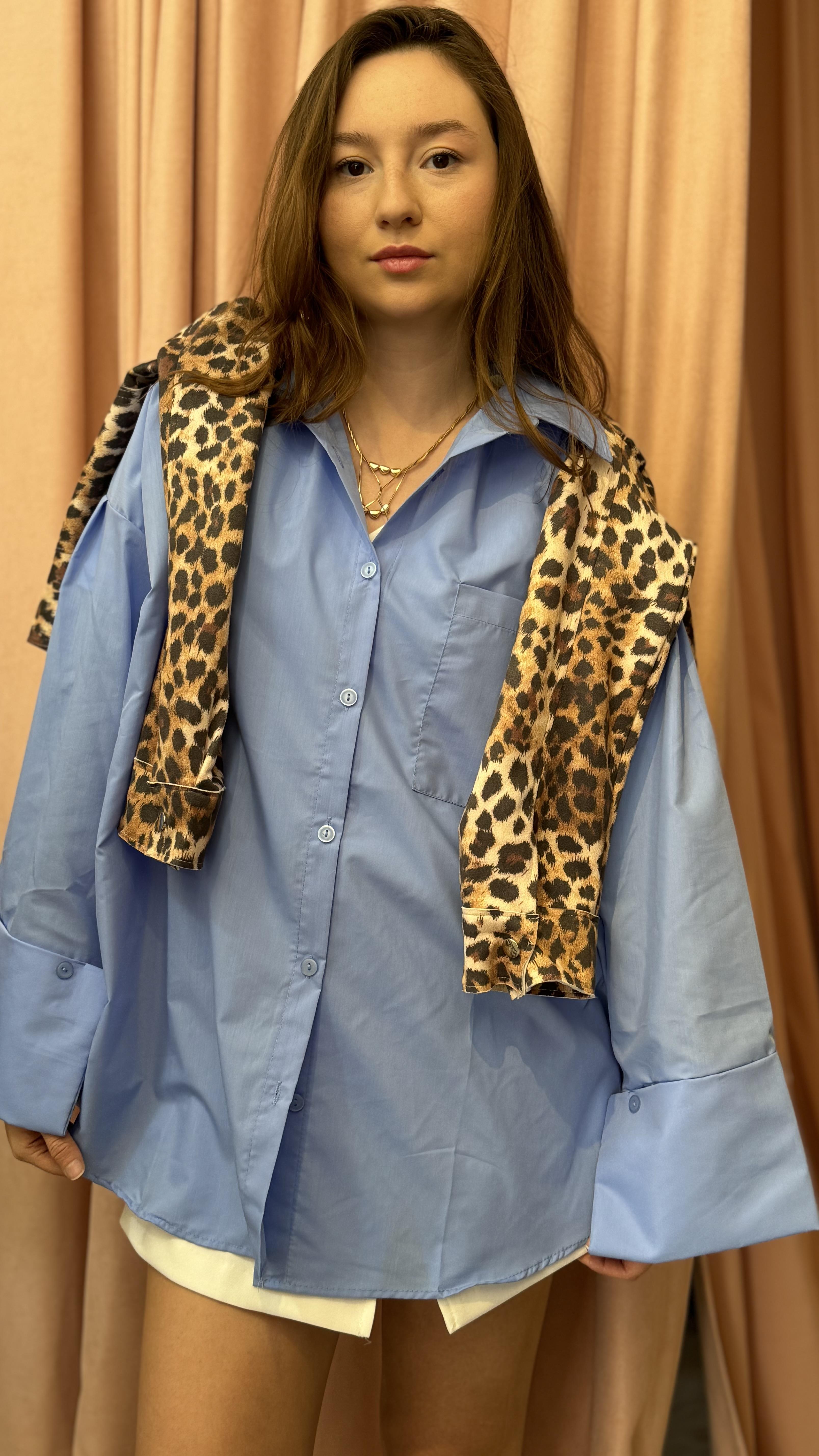 kalın birit kol detay gömlek