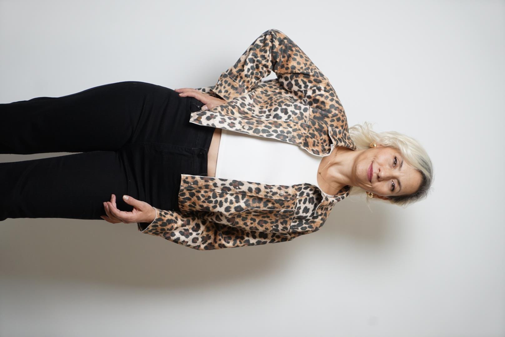 leopar baskı süet ceket