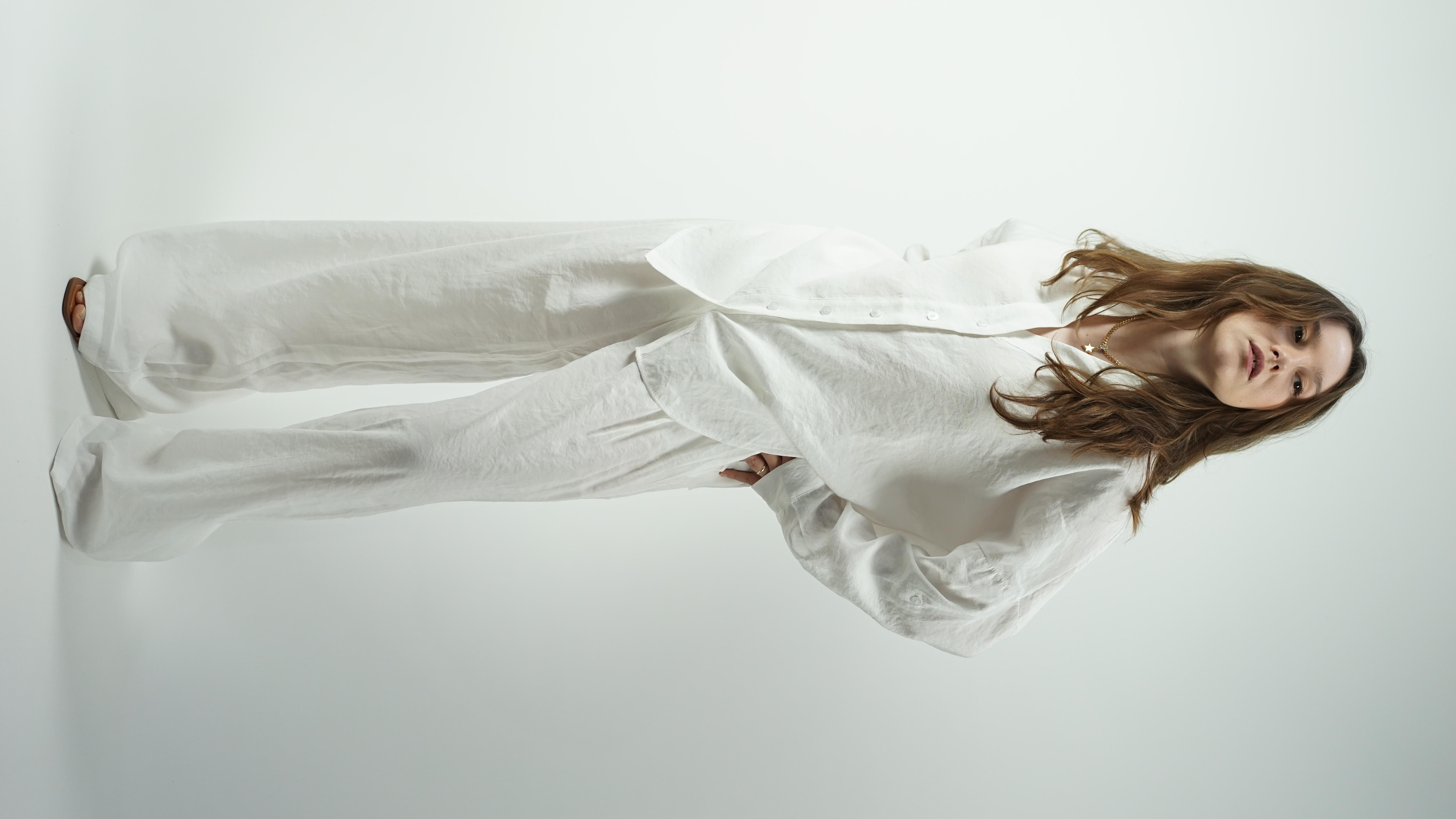 Modal Kumaş Beyaz Takım