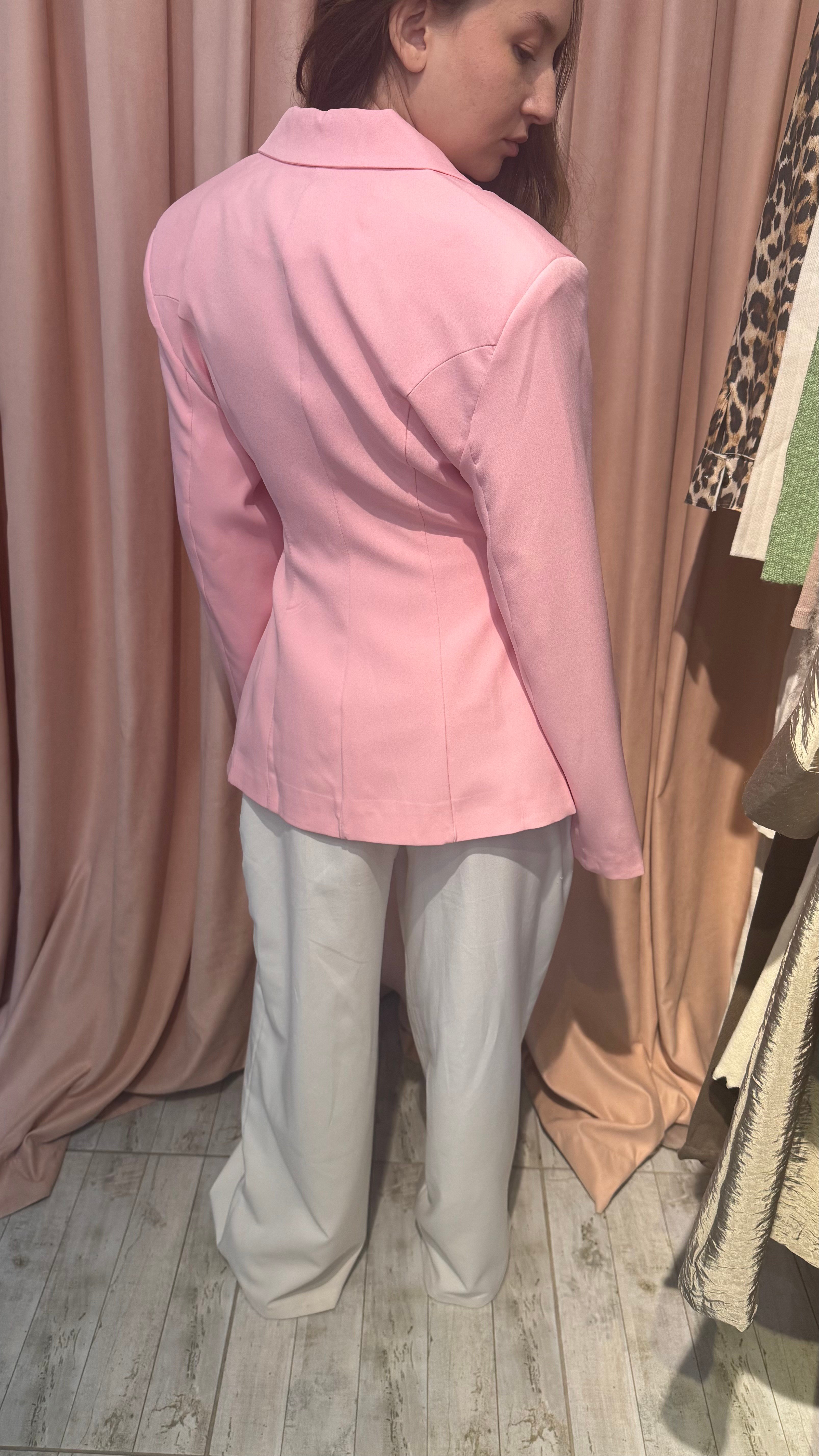 Pembe modaferi ceket