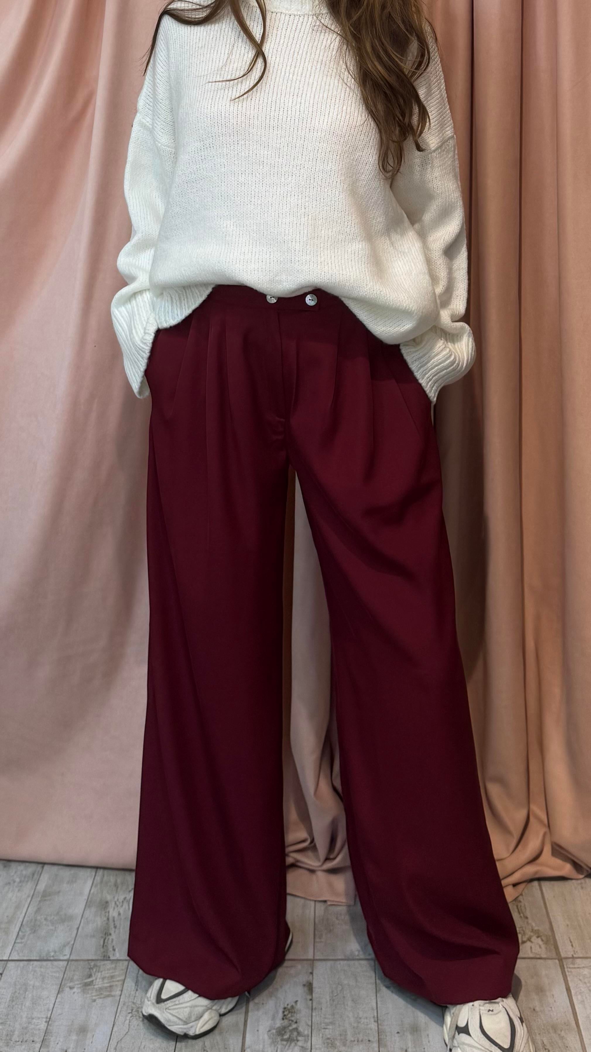 PİLELİ  CEPLİ PALAZZO PANTOLON