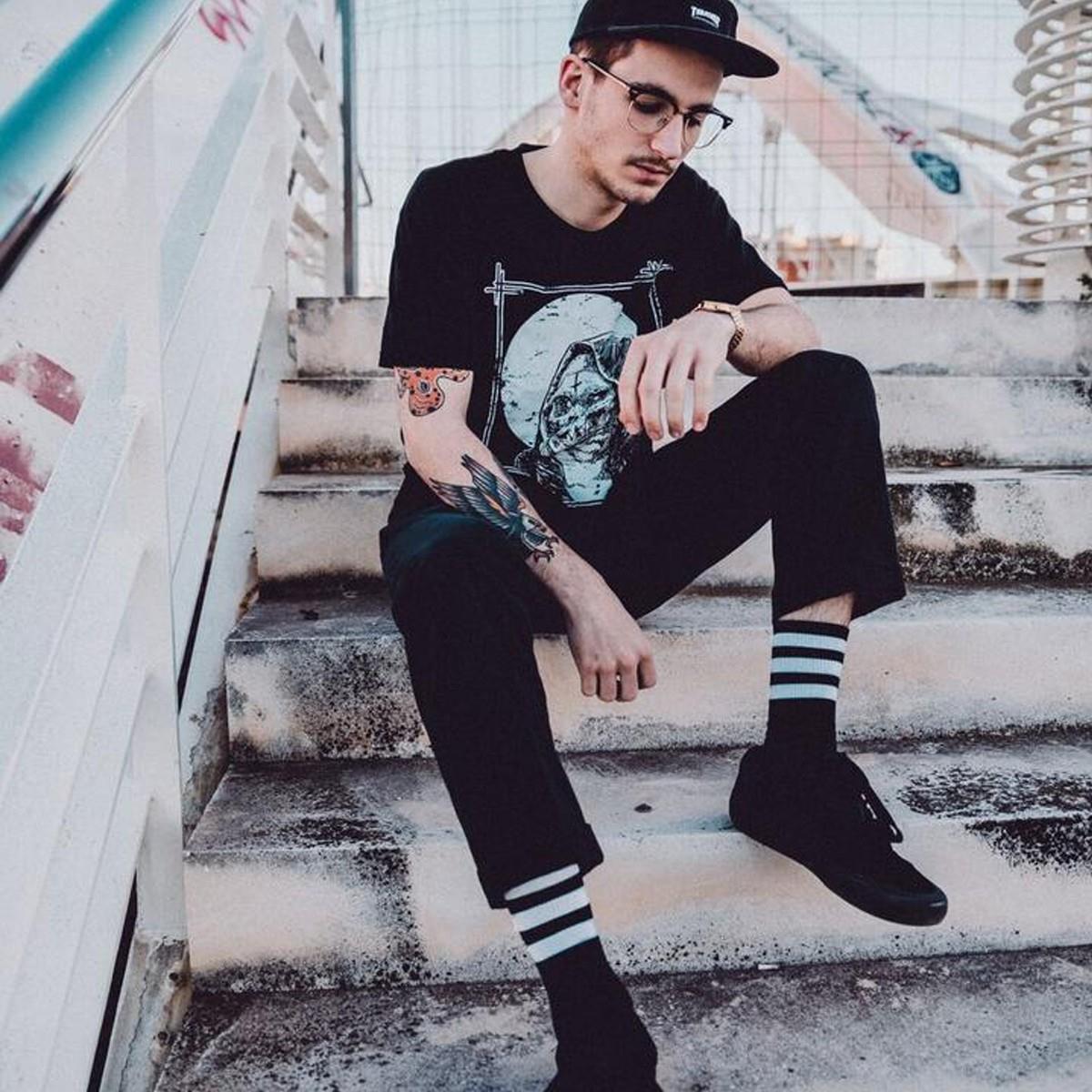 American Socks Back in Black I Mid High Socks