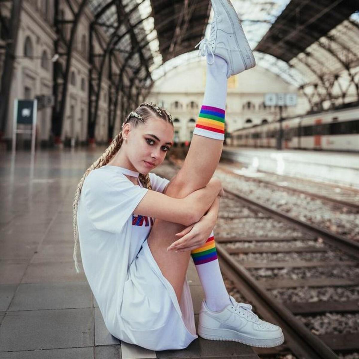 American Socks Rainbow Pride Mid High Socks