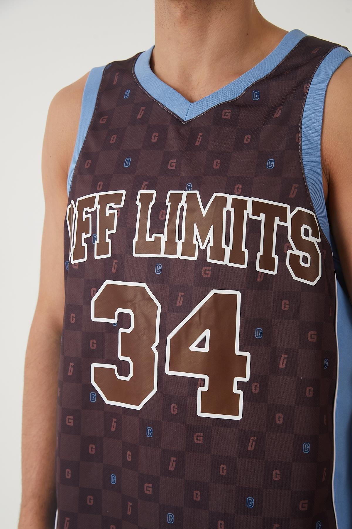 Ghetto Off Limits Checkered Athlete Brown Jersey