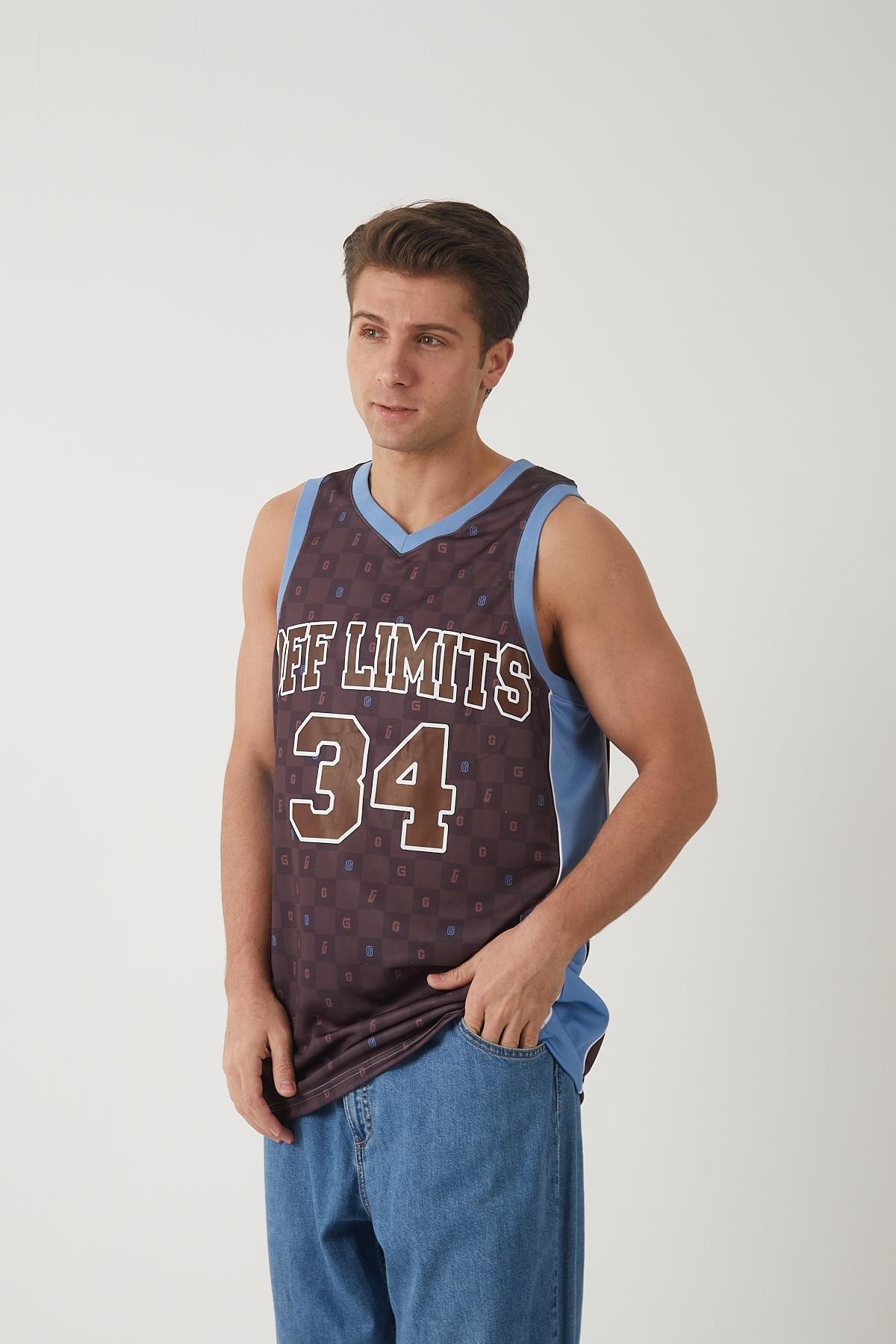 Ghetto Off Limits Checkered Athlete Brown Jersey