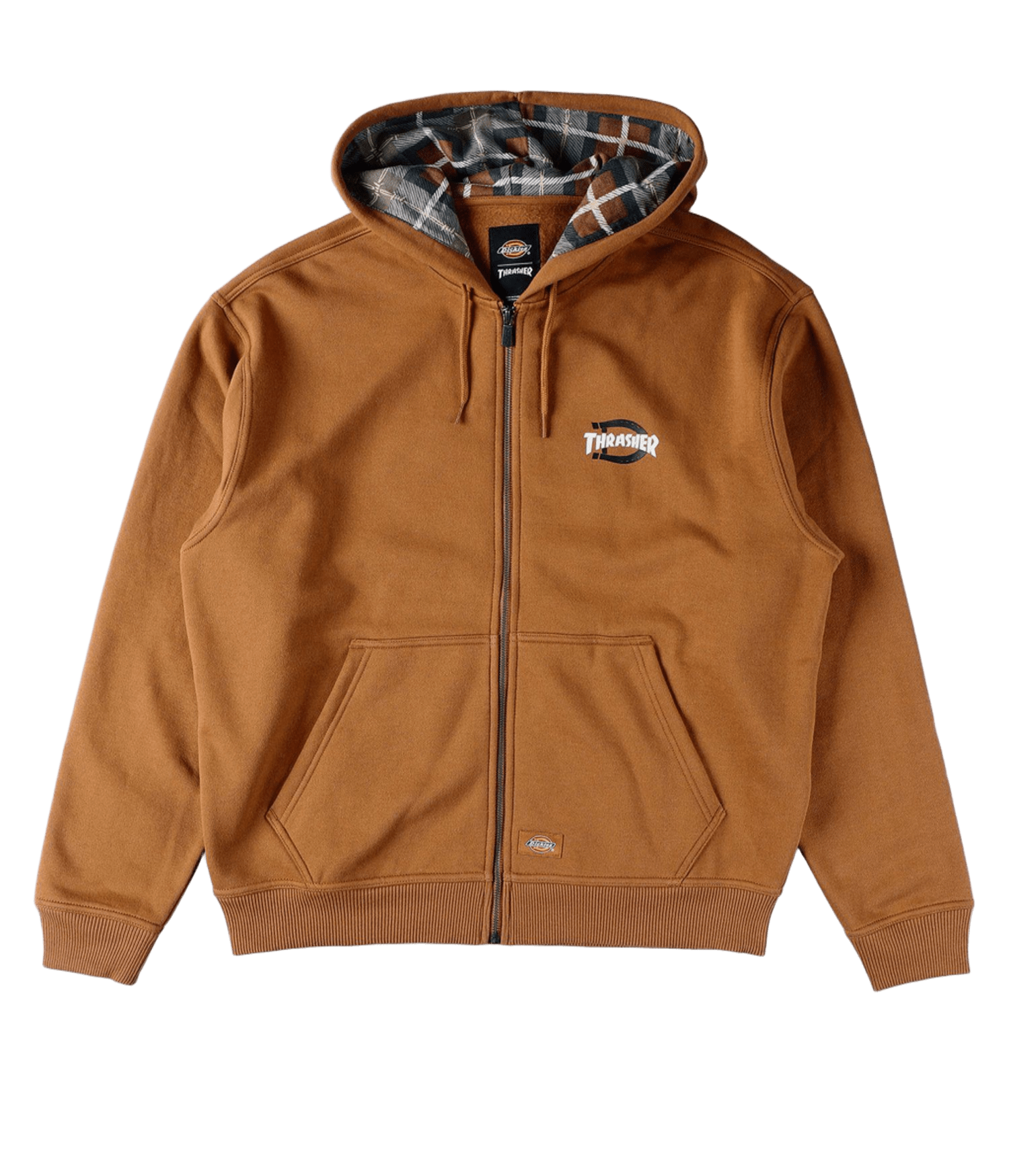 DICKIES X THRASHER THROUGH ZIP-SWEATSHIRT AVEC SWEATSHIRT (BROWN DUCK)