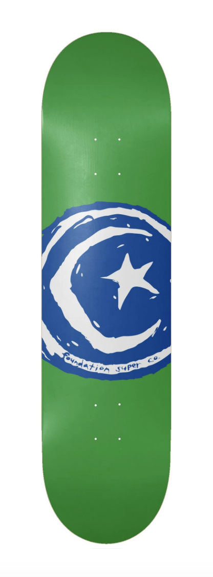 Foundation 8.50 Star and Moon Green Deck